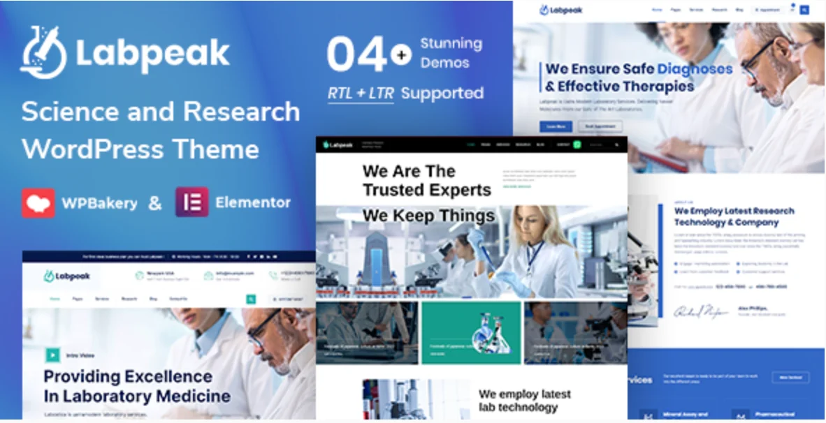 Labpeak Science Lab WordPress Theme